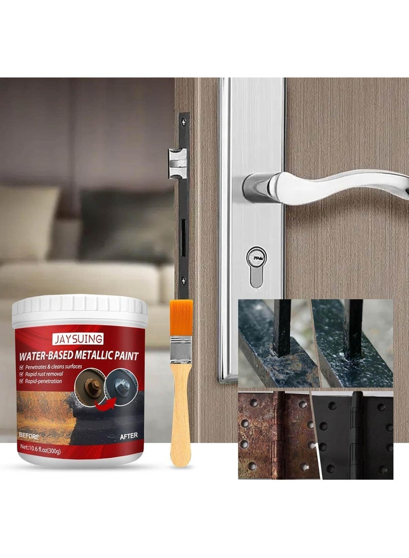 Jaysuing Metal Rust Removal Paint Protective Anti-Corrosion Coating Advanced rust conversion paint that penetrates metal surfaces, seals corrosion, restores metallic finish, water-based formula, odorless, safe, durable protection for gates, tools, and machinery. - Image 4